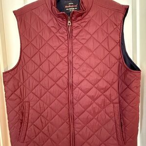 Weatherproof Red Quilted Vest for Layering